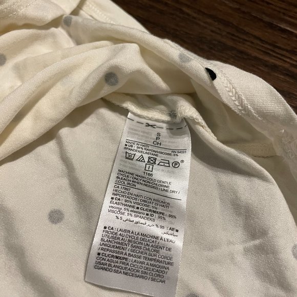 Old Navy Ultra Soft White Tank With Black Polka Dots - Picture 3 of 4